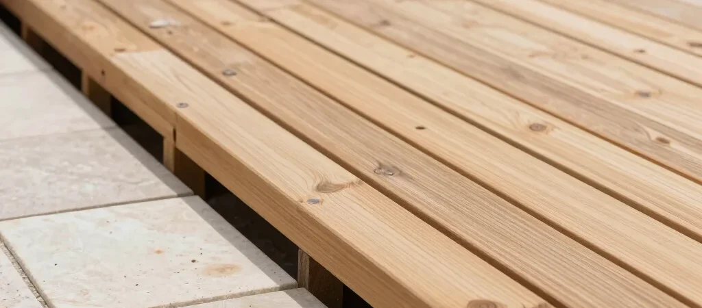 Une terrasse durable commence sous les lames