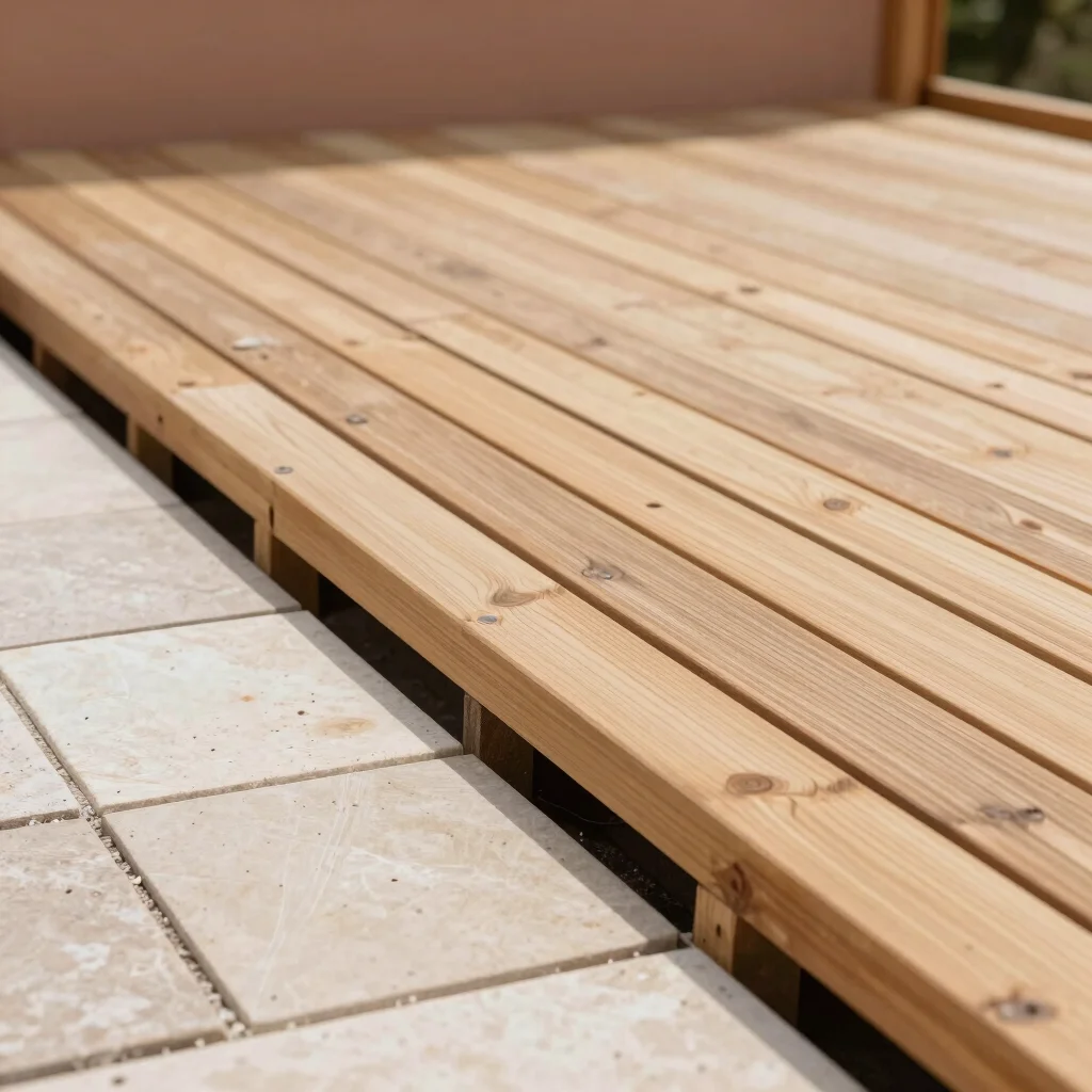 Une terrasse durable commence sous les lames